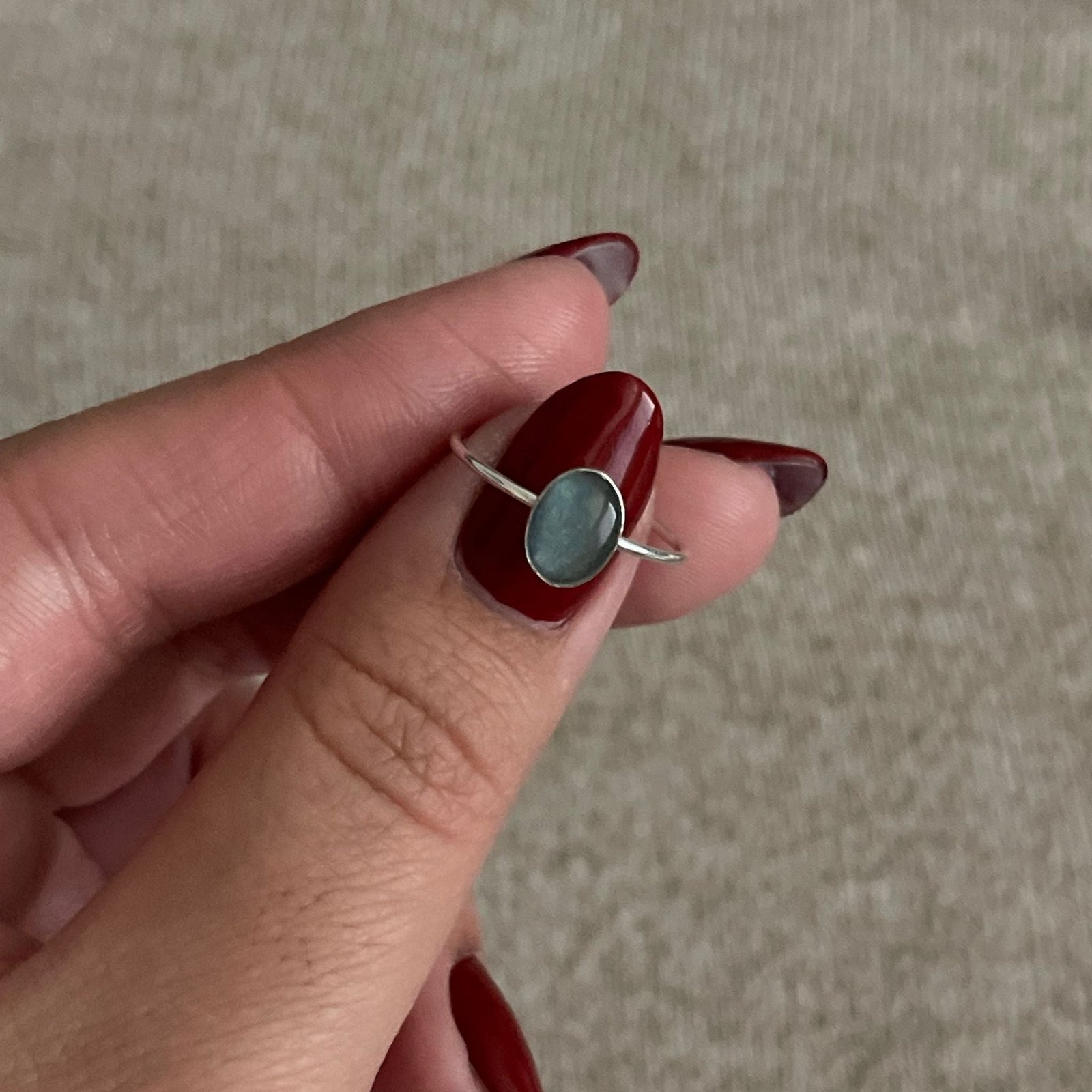 Blue Australian Opal Ring - Size 7 - Image 3