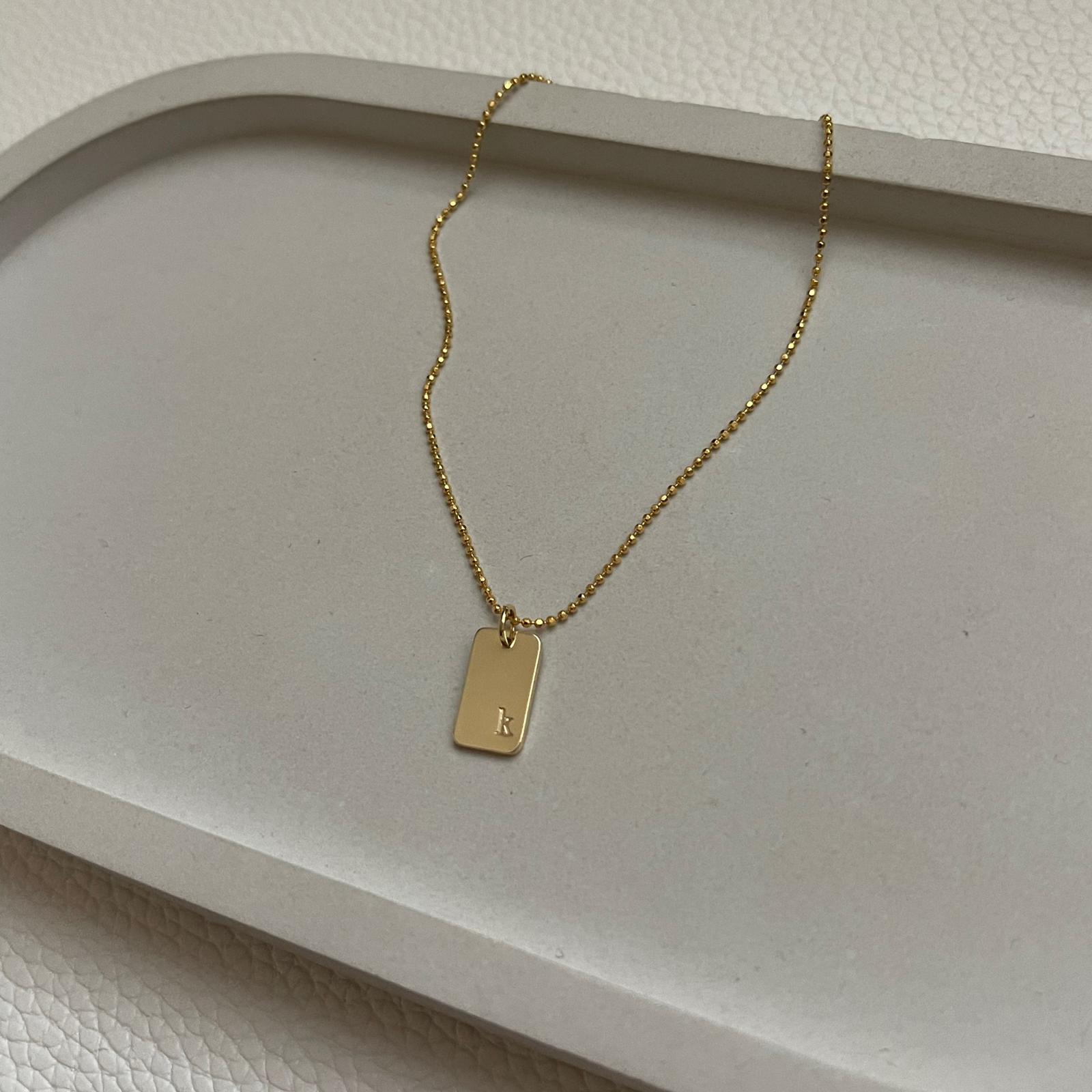 Custom Corner Initial Necklace - Image 5