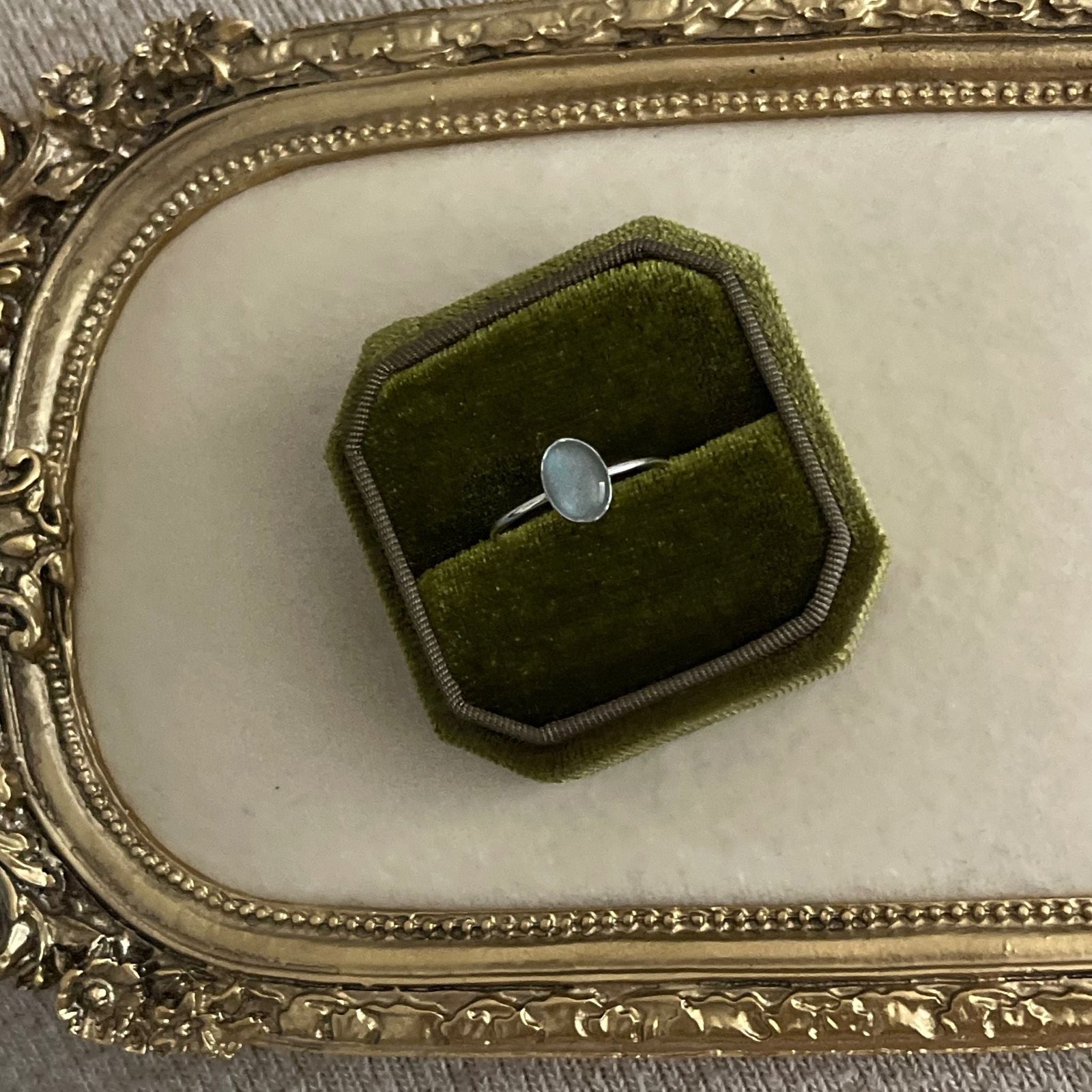 Blue Australian Opal Ring - Size 7 - Image 2