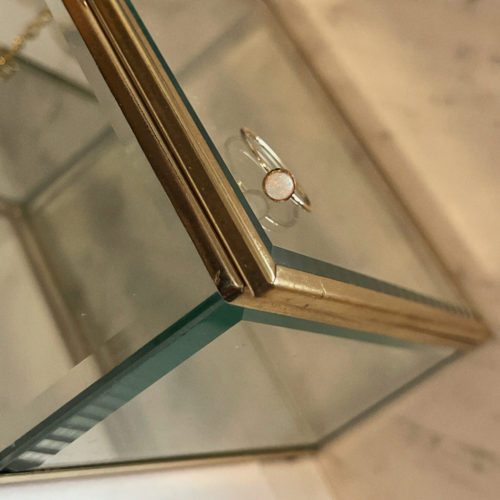 White Opal Ring Size 7