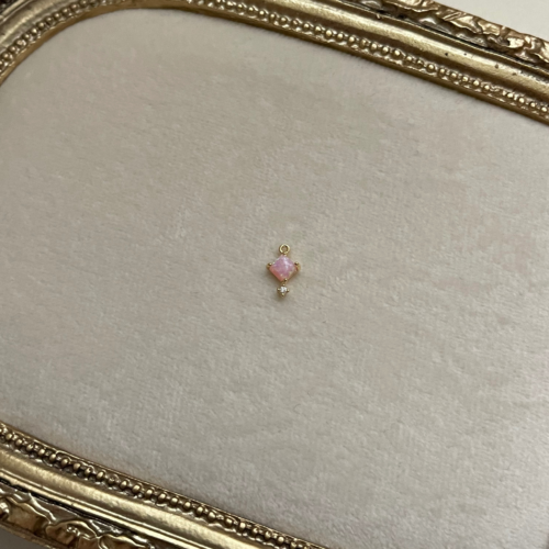 Tiny Pink Opal Charm