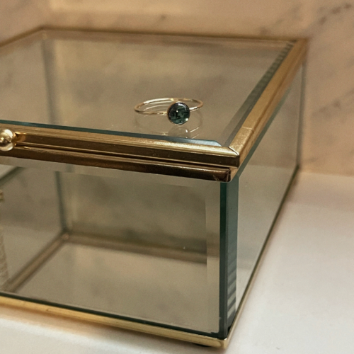 Azotic Galazio Blue Topaz Ring Size 8