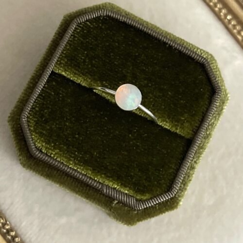 Rose Cut Opal Ring - Size 8