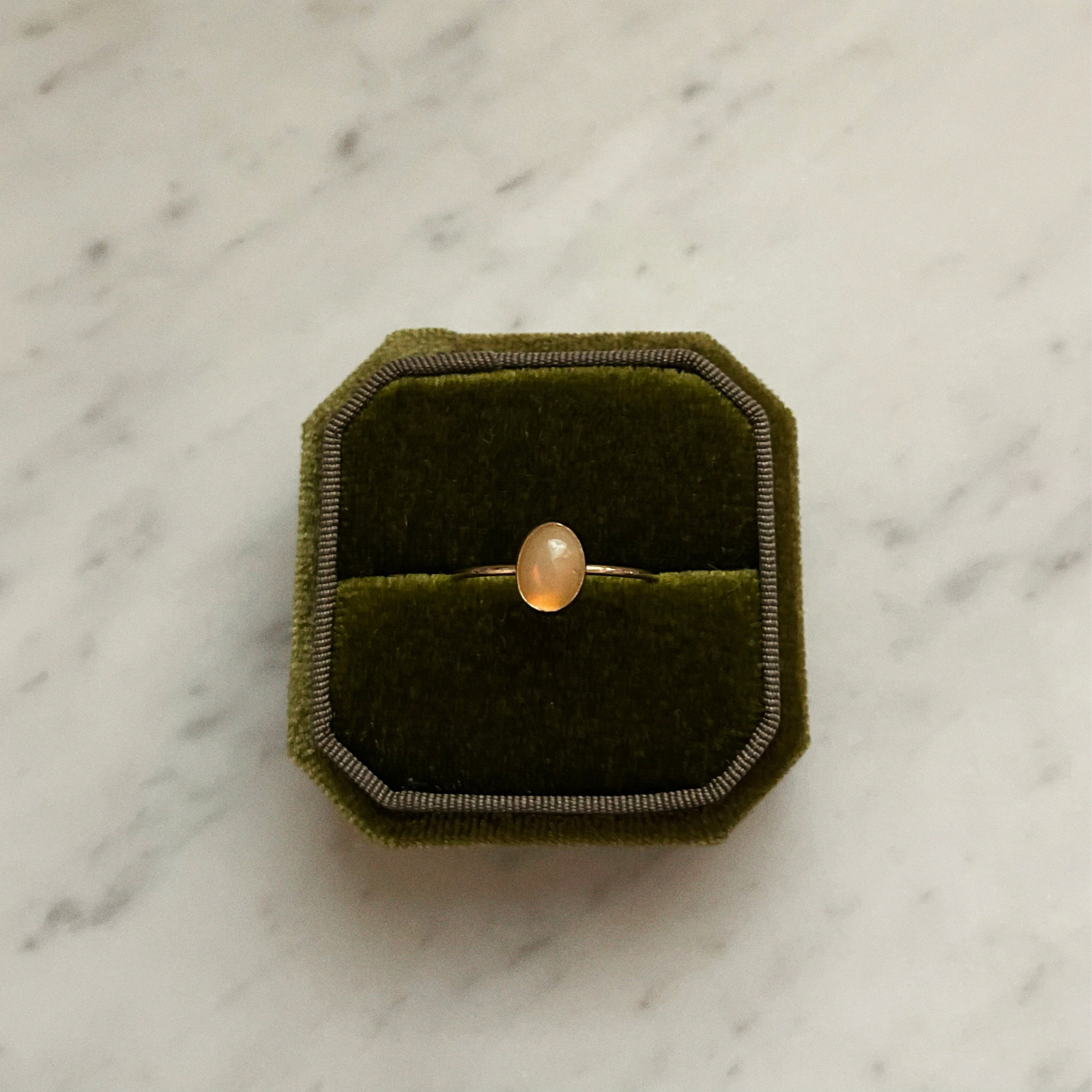 Natural Opal Oval Ring Size 8 - Image 5