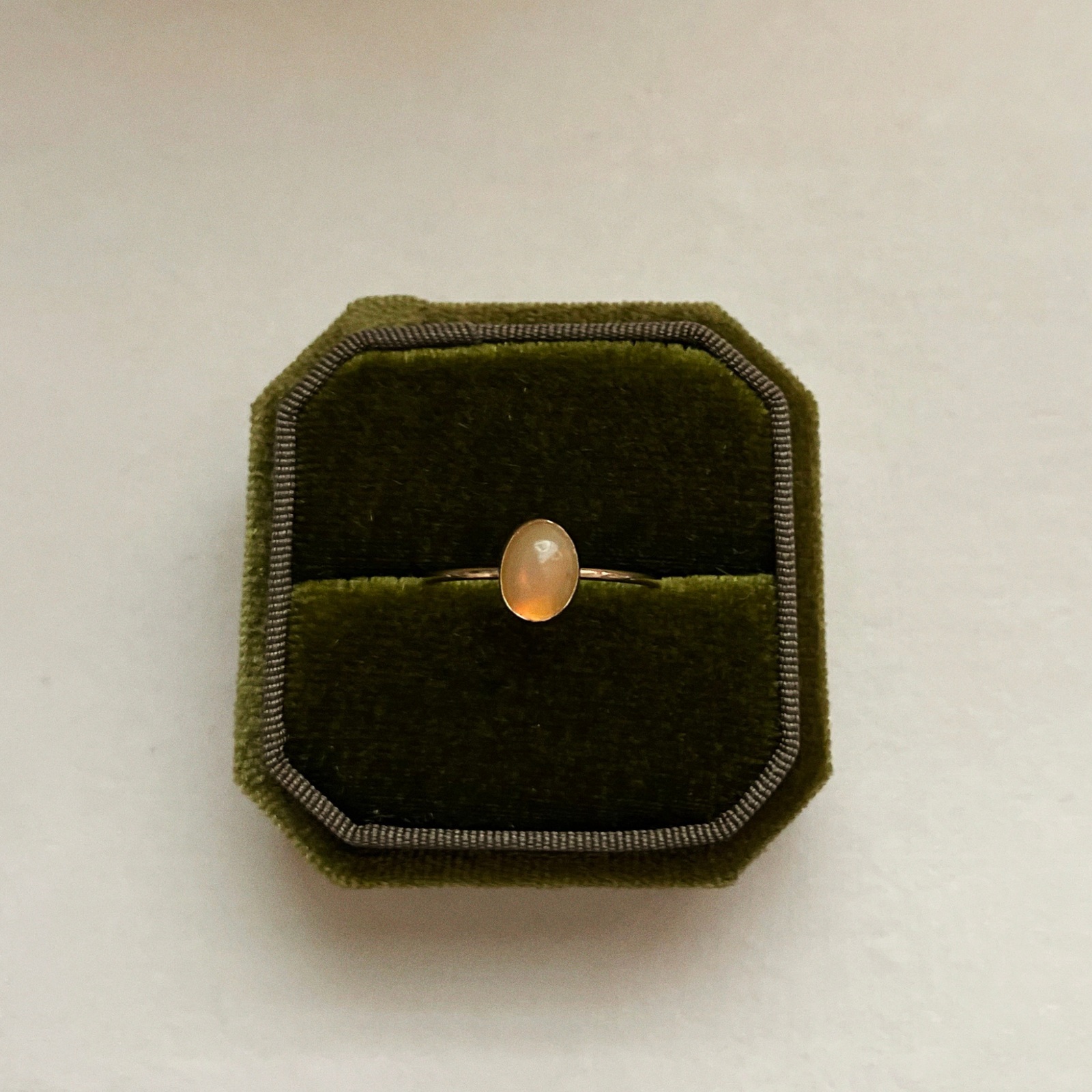 Natural Opal Oval Ring Size 8 - Image 2