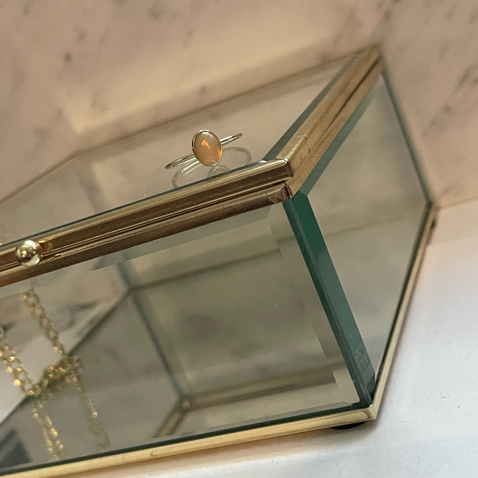 Natural Opal Oval Ring Size 8 - Image 6