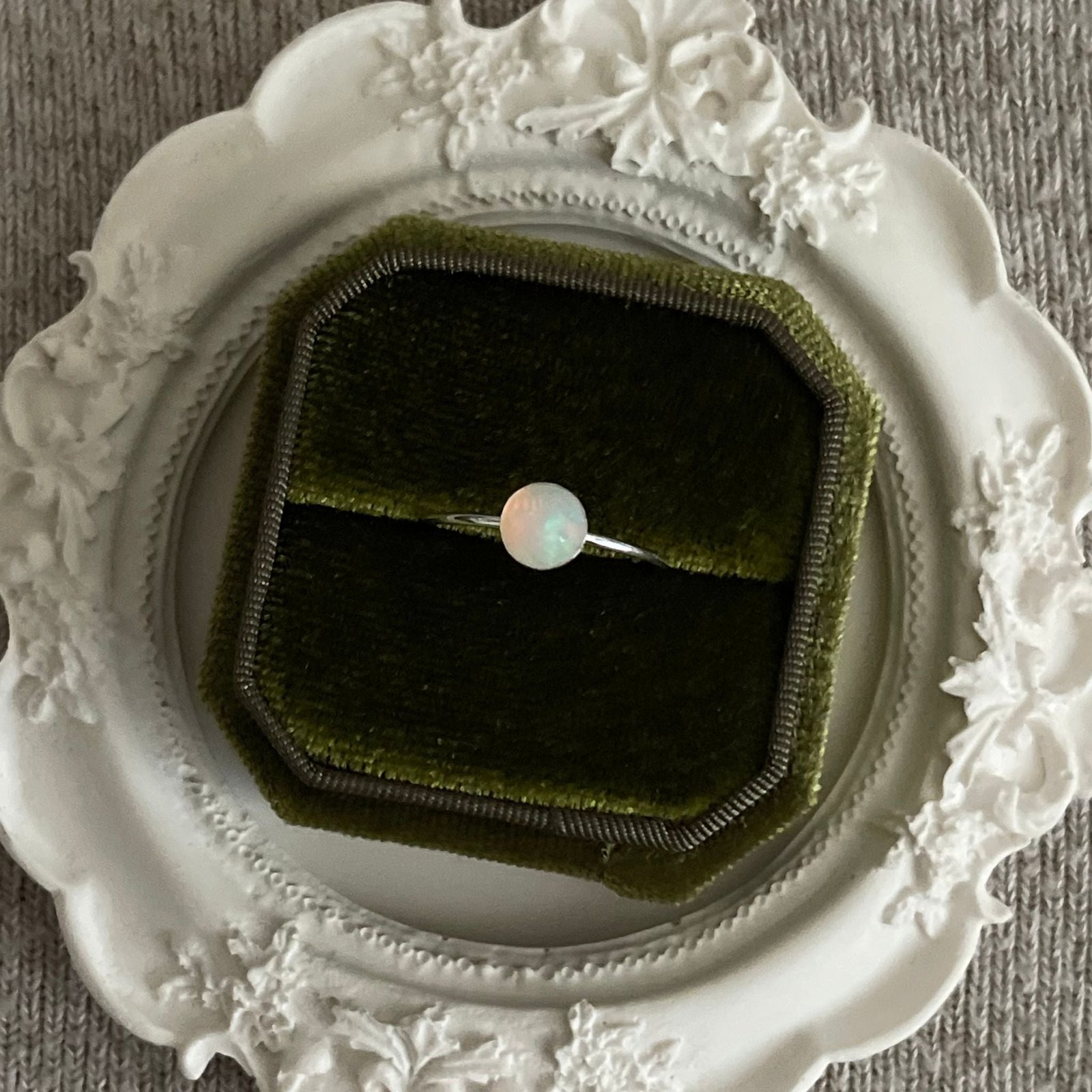 Rose Cut Opal Ring - Size 8 - Image 4