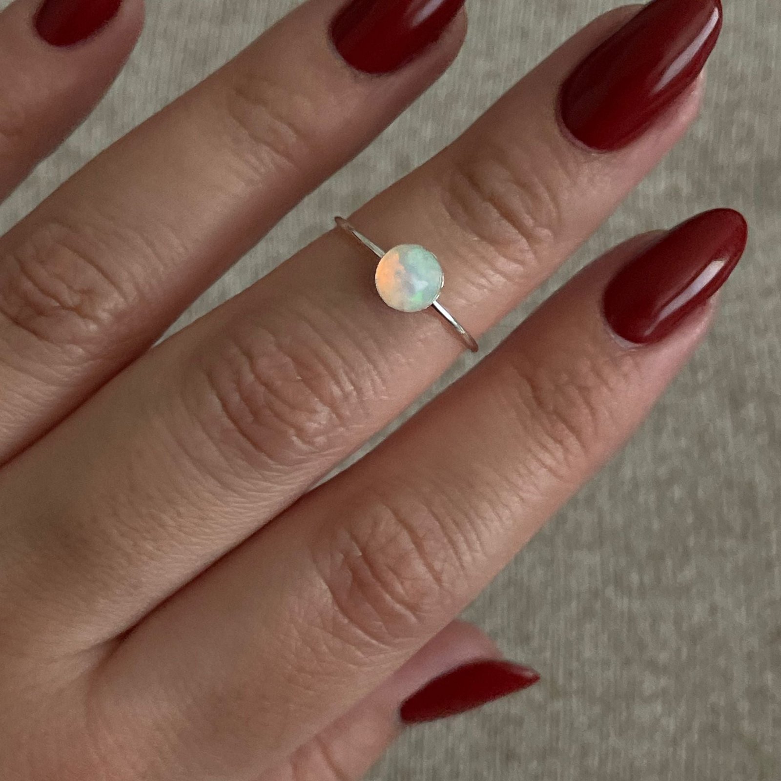 Rose Cut Opal Ring - Size 8 - Image 5